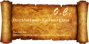 Osztheimer Celesztina névjegykártya